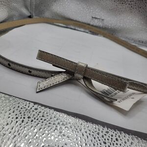 NWT Another Line Silver Belt With Bow Size Xs
